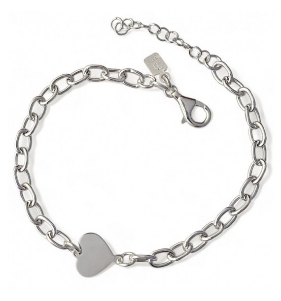 Pulsera eslabones corazón