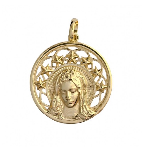 Medalla chapada Virgen niña