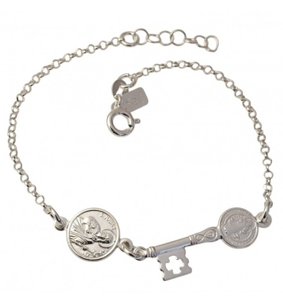 Pulsera llave San Benito medalla San Judas Tadeo