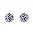 Pendiente m/bola animal print