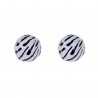 Pendiente m/bola animal print
