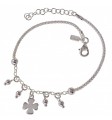 Pulsera trébol cadena coreana bolas
