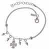Pulsera trébol cadena coreana bolas