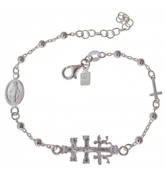 Pulsera combinada Cruz de Caravaca
