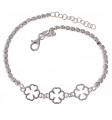 Pulsera cadena cuadrado tréboles