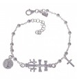 Pulsera cruz de Caravaca , San Benito y cruz