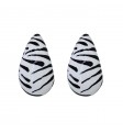 Pendiente gota esmalte animal print