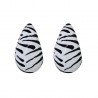 Pendiente gota esmalte animal print