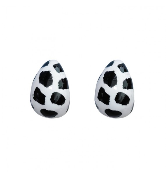 Pendiente gota esmalte animal print