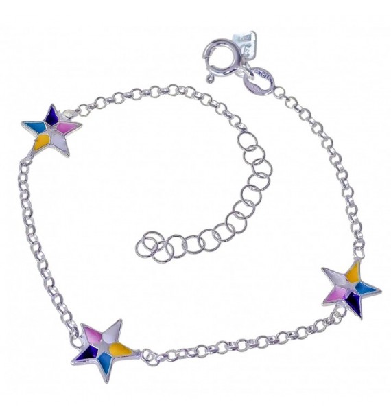 Pulsera infantil estrellas esmalte