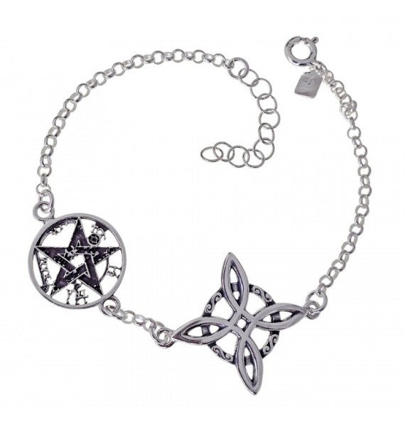 Pulsera nudo de bruja tetragramatón