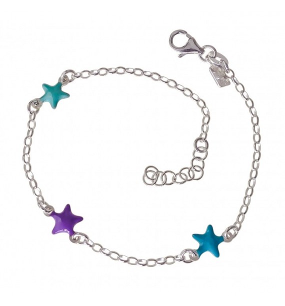 Pulsera infantil estrellas esmalte