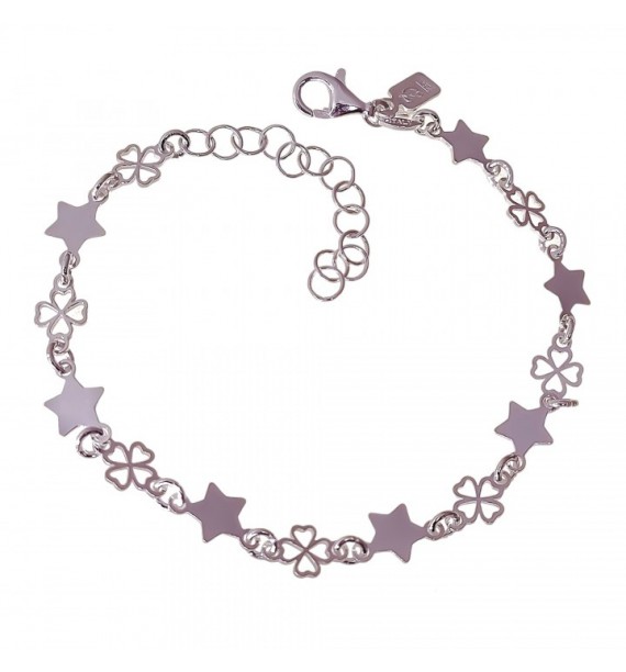 Pulsera tréboles y estrellas