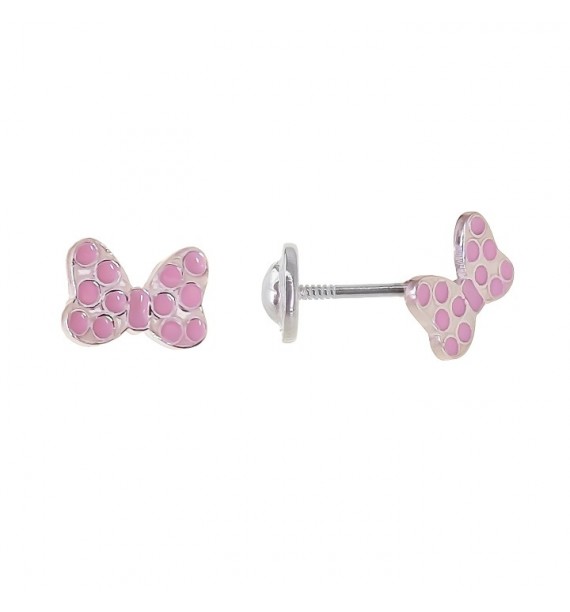 Pendiente infantil lazo esmalte
