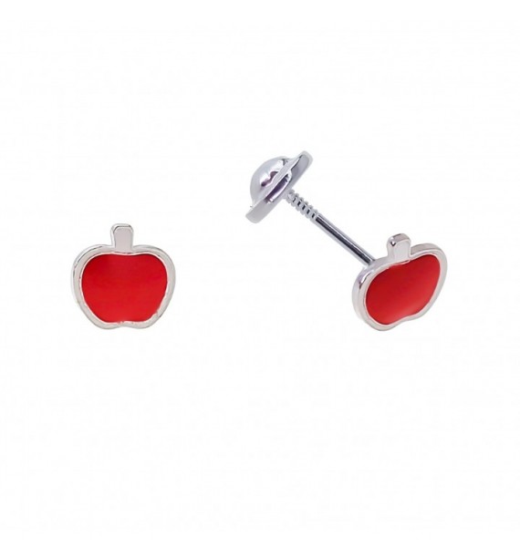 Pendiente infantil manzana esmalte