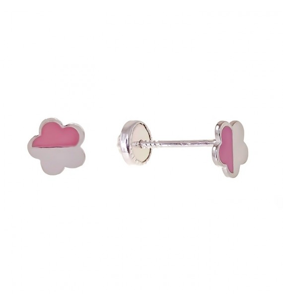 Pendiente infantil flor esmalte