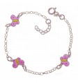 Pulsera infantil mariposas esmalte