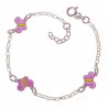 Pulsera infantil mariposas esmalte