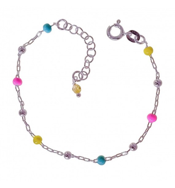 Pulsera infantil bolas color