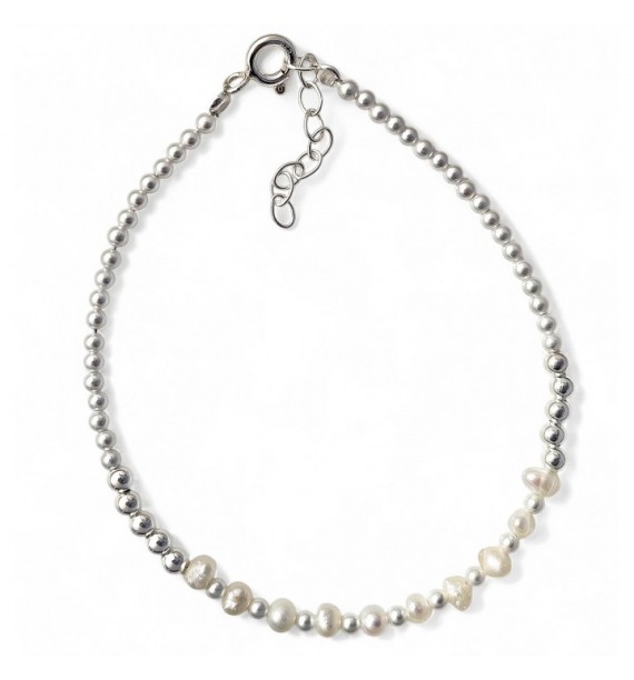 Pulsera bolas perlas