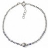 Pulsera piedra color perla bolas