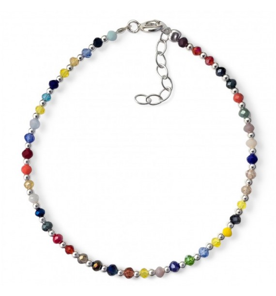 Pulsera piedra color bolas