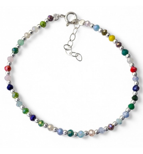 Pulsera piedra color bolas