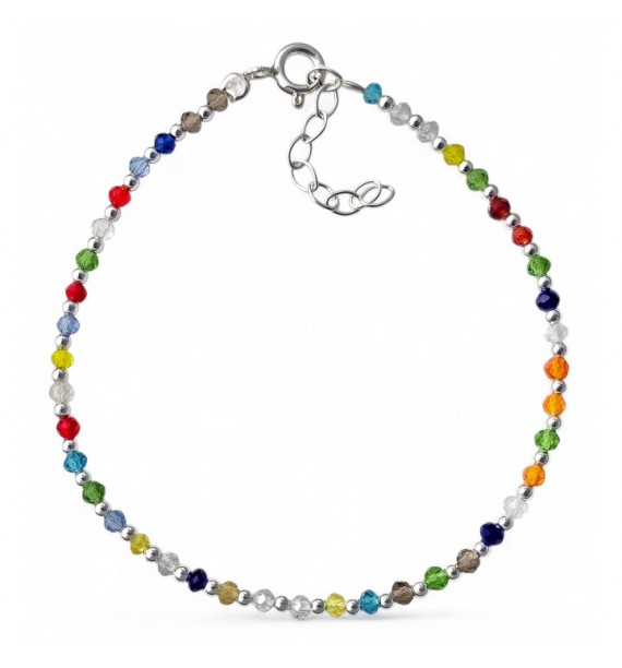 Pulsera piedra color bolas