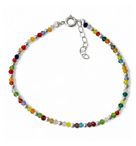 Pulsera piedra color bolas