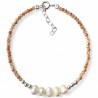 Pulsera piedra color perlas