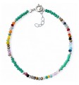 Pulsera piedra color bolas