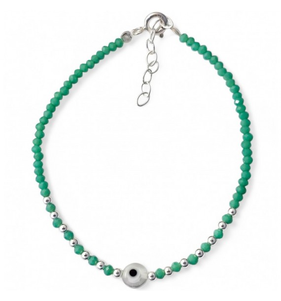 Pulsera piedra color ojo turco