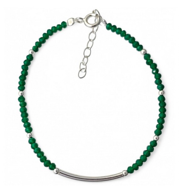 Pulsera piedra color tubo