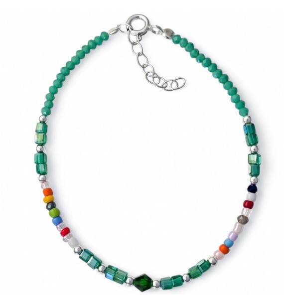 Pulsera piedra color bolas