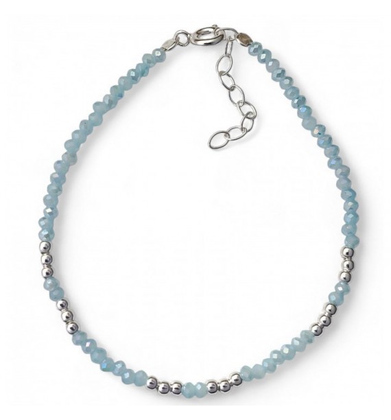 Pulsera piedra color bolas