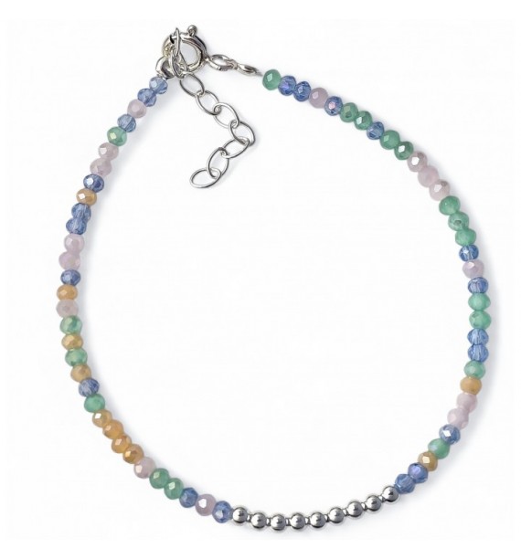 Pulsera piedra color bolas