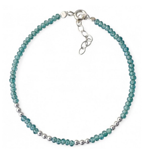 Pulsera piedra color bolas