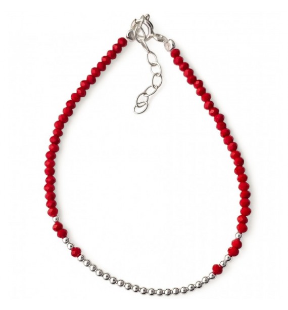 Pulsera piedra color bolas