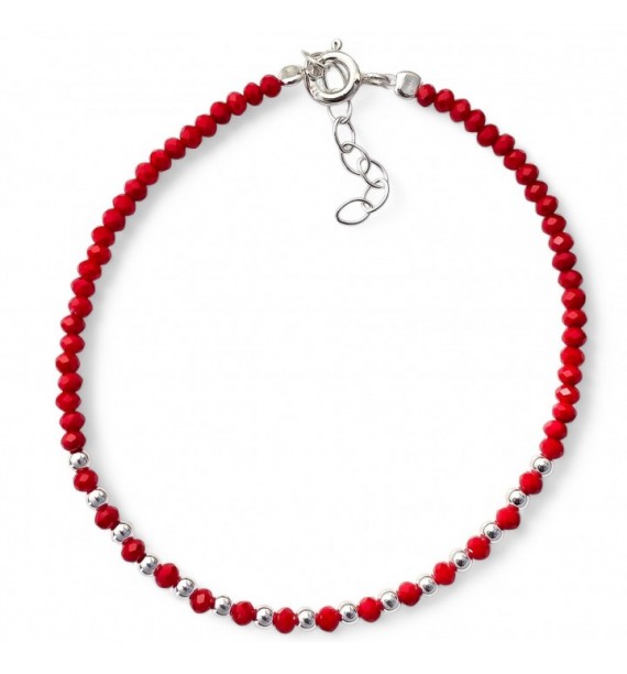 Pulsera piedra color bolas