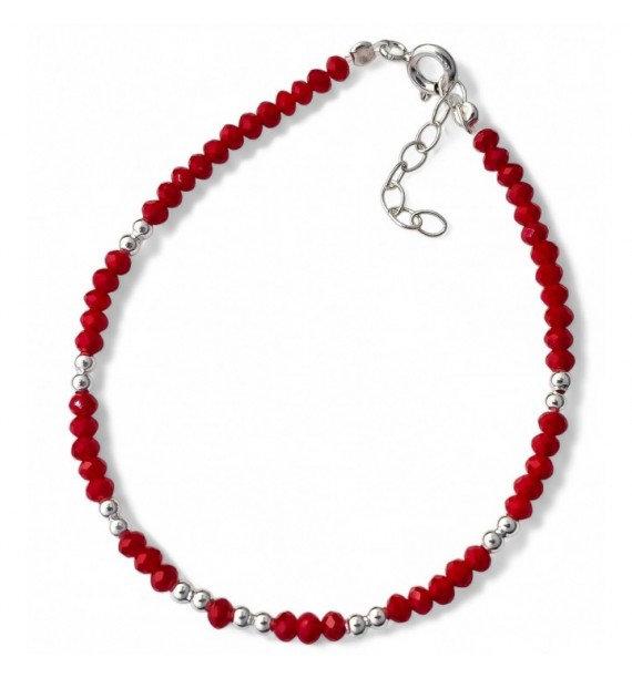 Pulsera piedra color bolas
