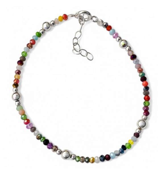 Pulsera piedra color bolas