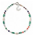 Pulsera piedra color perlas