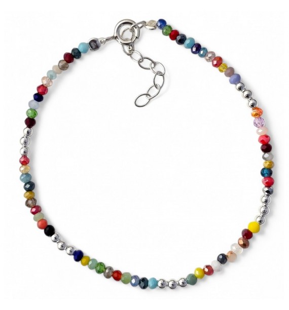Pulsera piedra color bolas