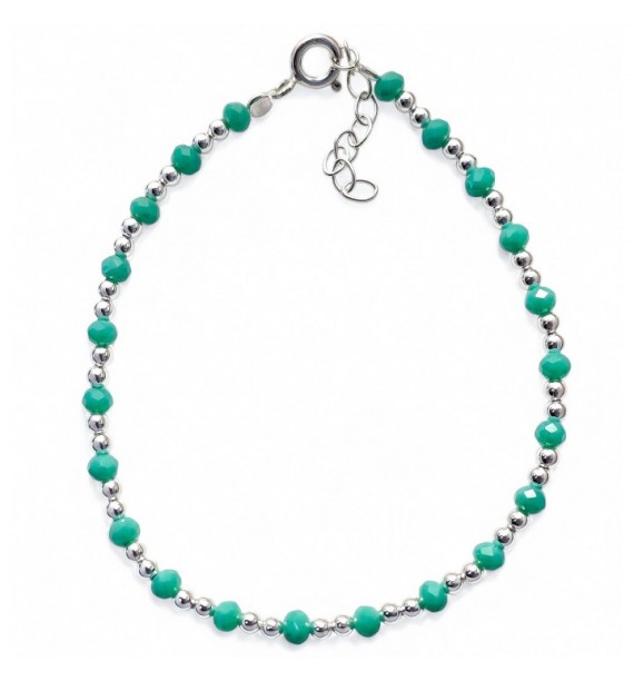 Pulsera piedra color bolas
