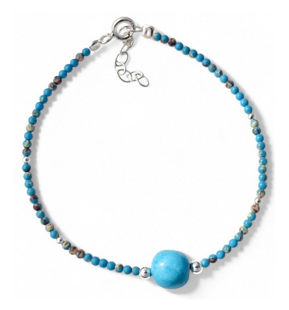 Pulsera piedra color bola