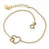 Pulsera chapada corazón microengaste