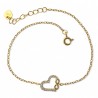 Pulsera chapada corazón microengaste