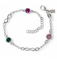 Pulsera circonita color infinitos
