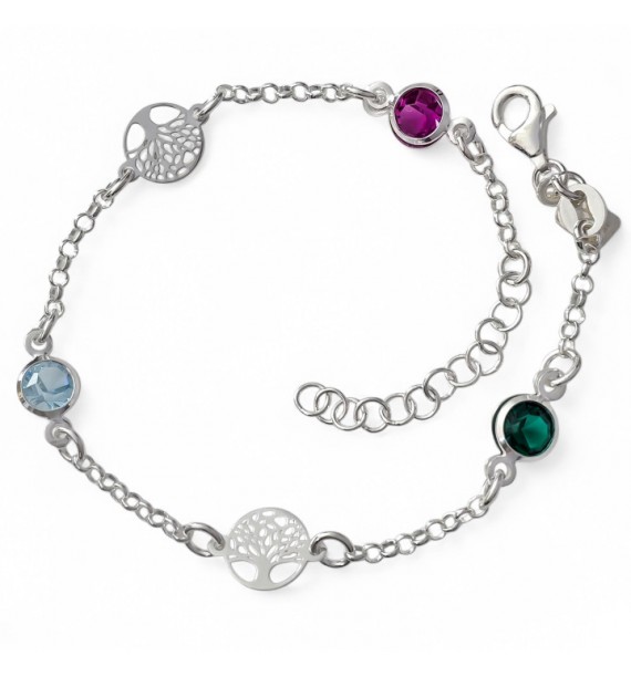 Pulsera circonita color árbol de la vida