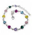 Pulsera circonita color corazón